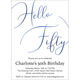 Hello Fifty Foil Birthday Invitations Image 4 of 9
